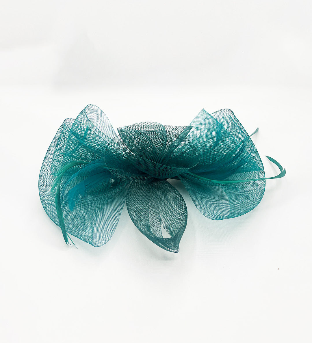 Knot Feather Fascinator in Green