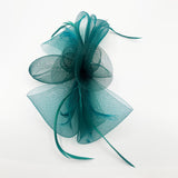 Knot Feather Fascinator in Green