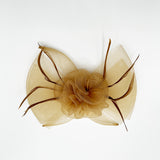 Rosette Bow Fascinator in Gold