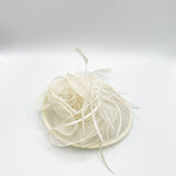 Feather & Pearl Bloom Fascinator in Cream