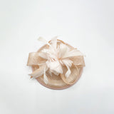 Feather & Bow Disc Fascinator in Pink