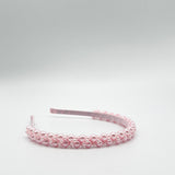 Minimal Pearl Headband In Pink