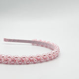 Minimal Pearl Headband In Pink