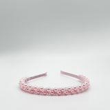 Minimal Pearl Headband In Pink