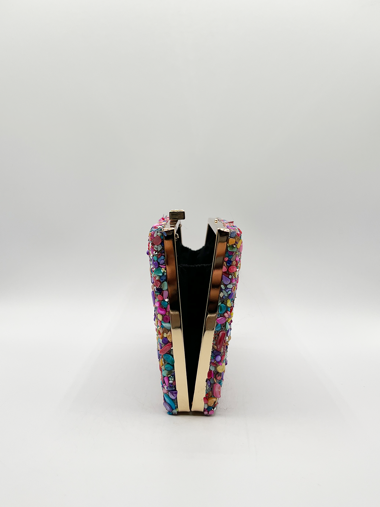 Embellished Square Clutch Bag in Multi - svnx
