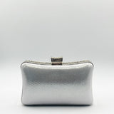 Silver Diamante Clutch Bag