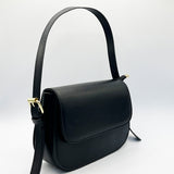 Rounded Crossbody Bag in Black - svnx