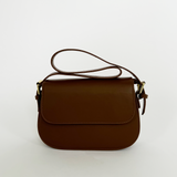 Rounded Cross Body Bag in Brown