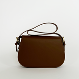 Rounded Cross Body Bag in Brown