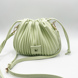 Pleated pouch Bag in Mint