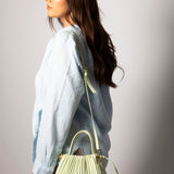 Pleated pouch Bag in Mint