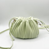 Pleated pouch Bag in Mint