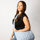 Quilted Holdall Bag In Baby Blue