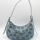 Floral Print Miniture Shoulder Bag With Chain