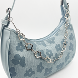 Floral Print Miniture Shoulder Bag With Chain