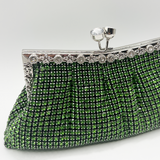 Green Crystal Clutch Bag