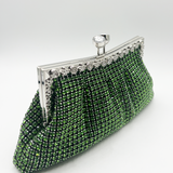 Green Crystal Clutch Bag