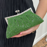 Green Crystal Clutch Bag - svnx