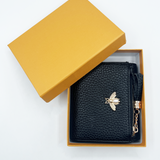 Black Purse with Bee Emblem