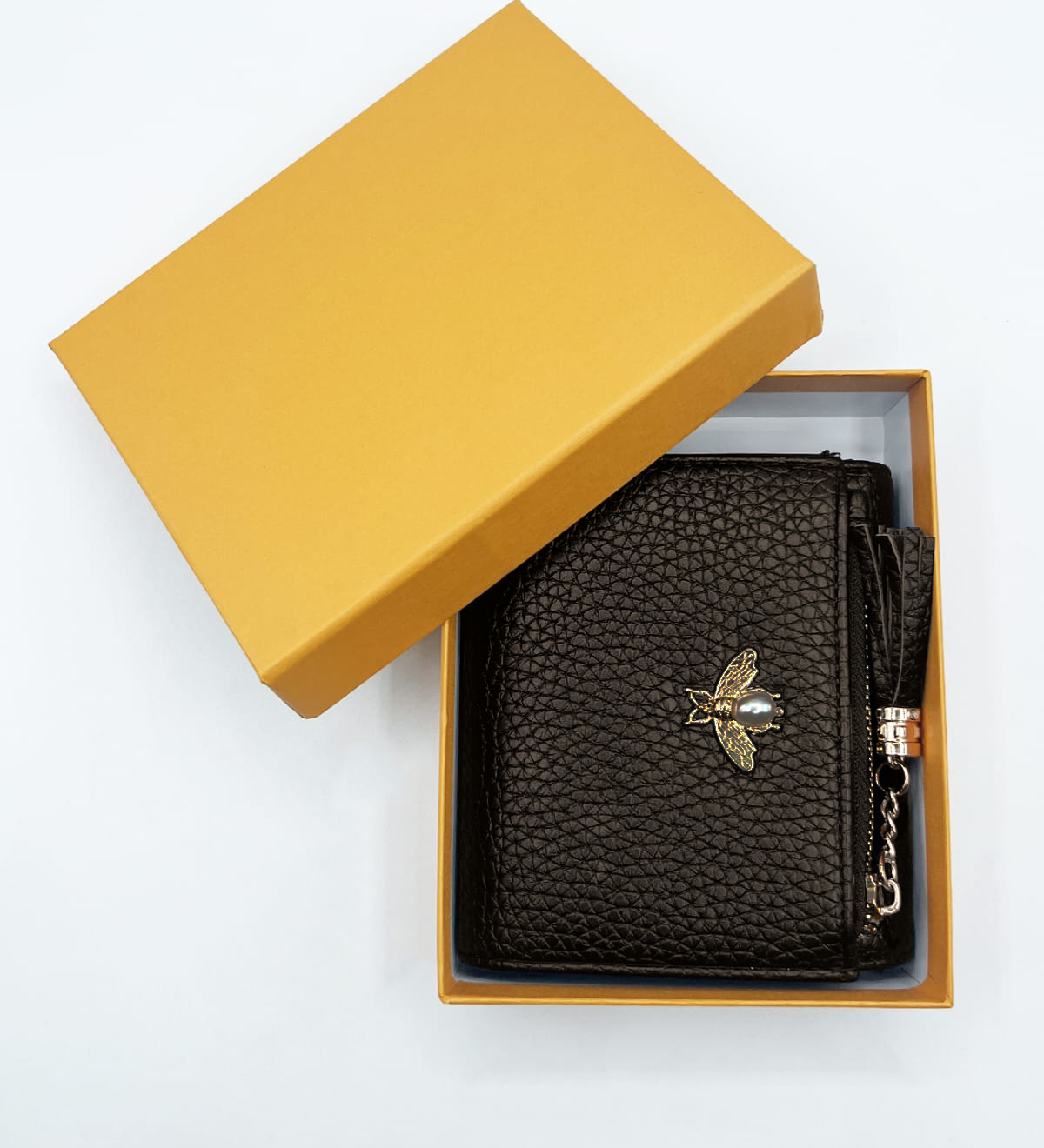 Bee Embellishment Purse in Dark Grey - svnx