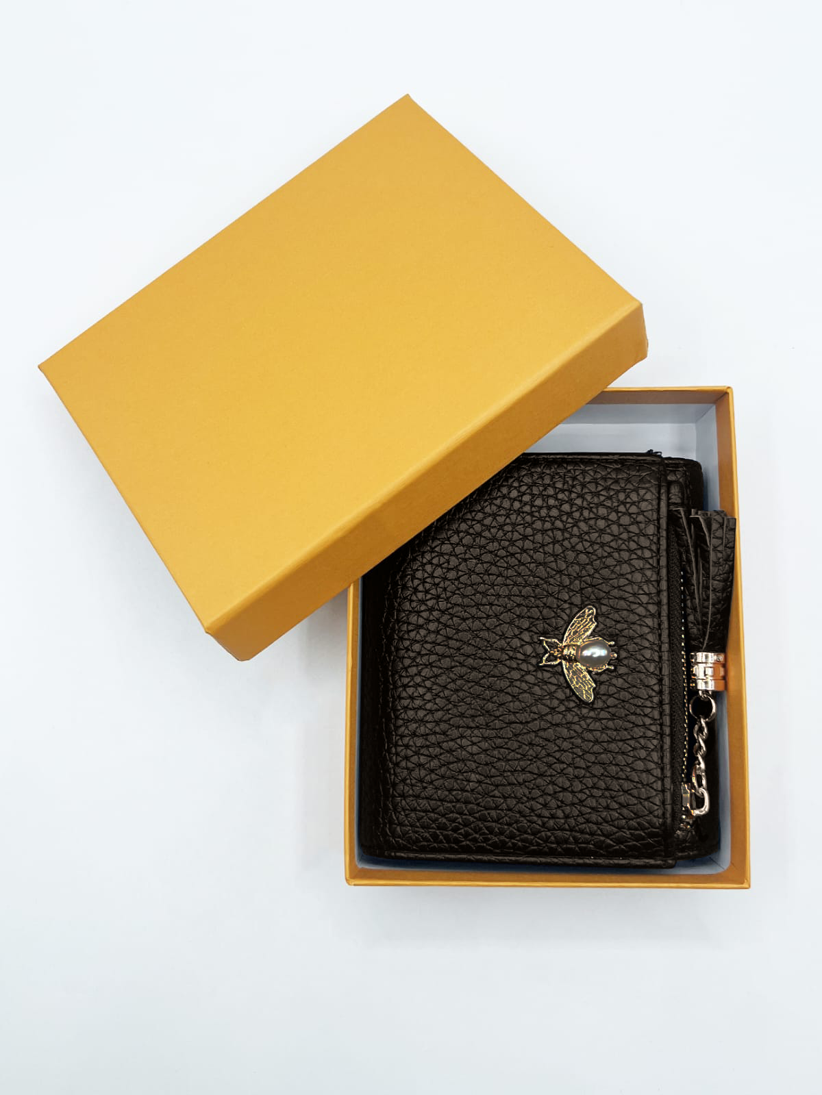 Bee Embellishment Purse in Dark Grey - svnx