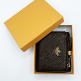 Bee Embellishment Purse in Dark Grey - svnx