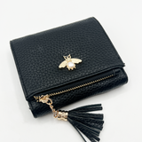 Black Purse with Bee Emblem