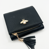 Bee Embellishment Purse in Black - svnx