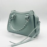 Small Light Blue Handbag With Silver Hardware