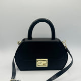 Hard Grab Bag in Black with Gold Hardware