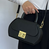 Hard Grab Bag in Black with Gold Hardware