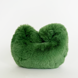 Faux Fur Soft Grab bag in Green