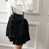 Cross Body PU Leather Tassel bag