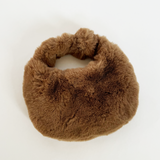 Faux Fur Soft Grab Bag in Brown