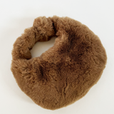 Faux Fur Soft Grab Bag in Brown