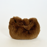 Faux Fur Soft Grab Bag in Brown