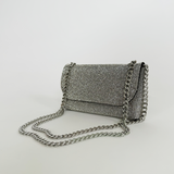 Full Silver Rhinestone Shoulder Bag