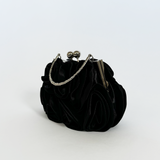 3D Rose Clutch Bag in Black - svnx