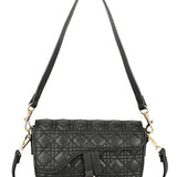 Quilted Crossbody Bag in Black - svnx