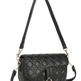 Quilted Crossbody Bag in Black - svnx