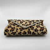 Leopard Clutch Bag in Light Beige