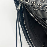 Tassel Shoulder Bag with Chain Strap in Black