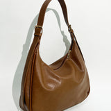 Faux Leather Hobo Bag