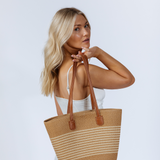 Large Two Tone Beach Tote Bag - svnx
