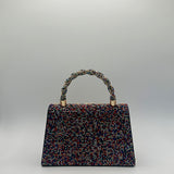 Multicolour Embellished Top Handle Bag