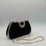 Black Shimmer Clutch Bag