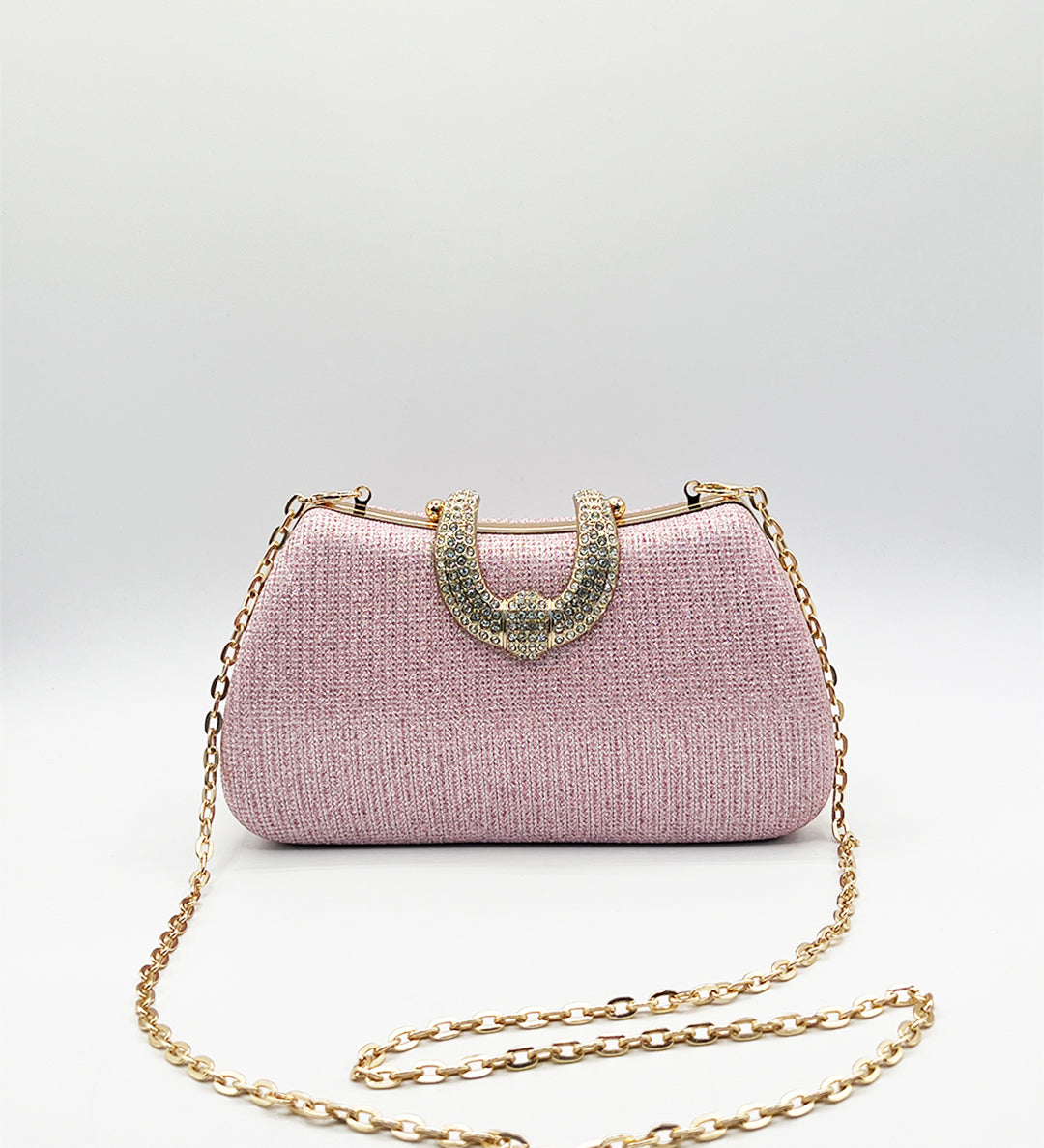 Pink Shimmer Clutch Bag - svnx