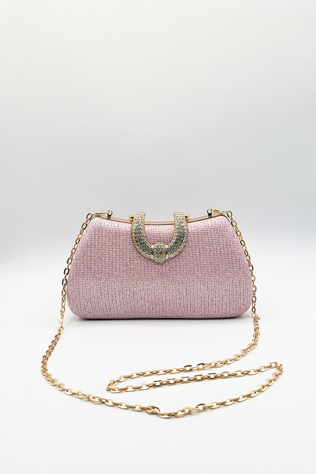 Pink Shimmer Clutch Bag - svnx