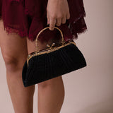 Glitter Metallic Fibre Clutch Bag