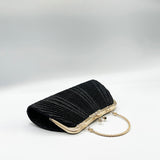 Glitter Metallic Fibre Clutch Bag